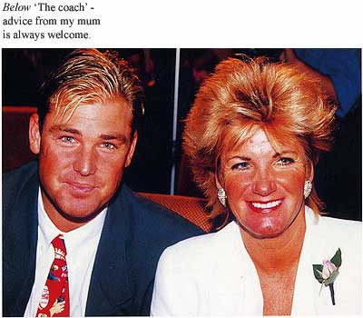 Shane and Brigette Warne - pic from Shane Warne's Autobiography