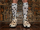 socks printed with paws and shoes covered in fun fur